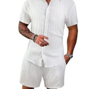 Hityani Men's Night Dress || Rayon Multi Printed Night Suit Set || Sleepwear Loungewear Shirt & Shorts Combo || Summer Wear Short Pajama Set for Men || Night Suit.