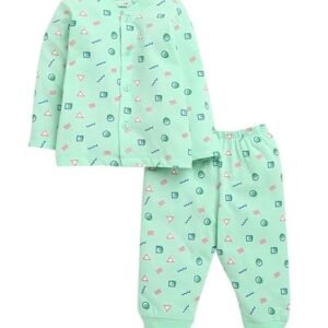 BUMZEE Baby Boys Cotton Full Sleeves Jabla & Pyjama Set