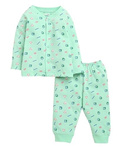 BUMZEE Baby Boys Cotton Full Sleeves Jabla & Pyjama Set
