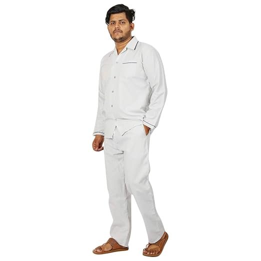Emperor Men's Cotton Plain/Solid Night Suit Pack of 1