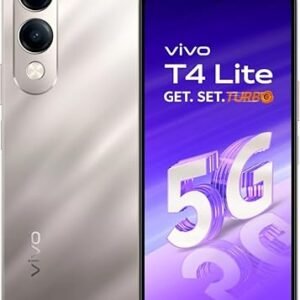 VIVO T4 Lite 5G 4GB RAM, 128GB Storage, Titanium Gold | 6.74'' HD+ 90Hz LCD | Dimensity 6300 | 50MP Dual AI Camera | Android 14 | 6000mAh Battery | IP64 | Side Fingerprint | 15W Charging | Dual SIM