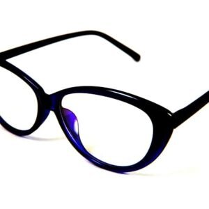 Arsh Enterprises Ladies Cat Eye Full Rim Spectacle Frame For Women [Black] ( Large )