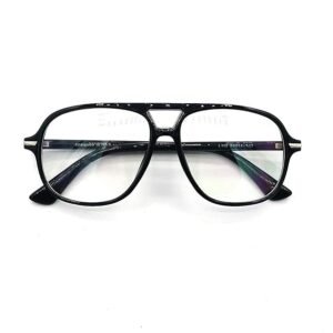 Peter Jones Black Square Medium Aviator Optical Frame (B112)
