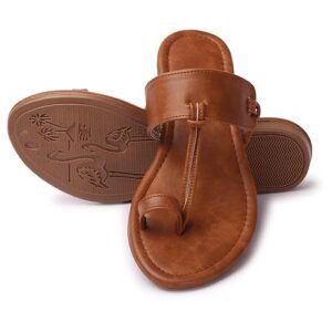 Karan Women's Kolhapuri Flat Sandals - Versatile Slip-Ons Chappal for Ladies & Girls | Suitable for All Occasions | Sizes 3-8