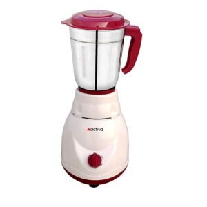 ACTIVA Pluto 1 Jar Mixer Grinder for Smoothies, Chutney & Shakes, Long Lasting Shock Proof Abs Body, Powerful 500 Watt Heavy Duty Motor, 3 Speed Function, 2 Years Warranty (Ivory)