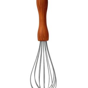 KUVI Stainless Steel Wooden Hand Blender Mixer Froth Whisker Latte Maker for Milk Coffee Egg Beater Juice (Set of 1) (Wooden Handle Beater)