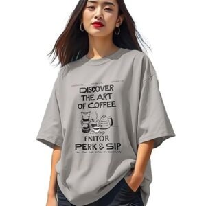 AUSK Oversized T-Shirt for Women || Graphic Printed Loose fit Womens Tshirts