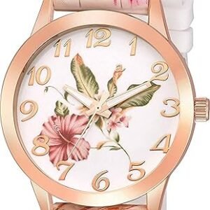 Emartos Analog White Dial Flower Printed Women's and Girl's Watch