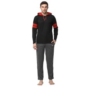 Mack Jonney Men's Cotton Solid Relaxed Night Suit