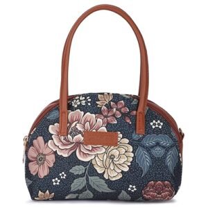 SHAMRIZ Floral Printed Women/Girls Mini Top Handle Handbag Carry Handbag | Mini Hand Purse Hand Held Pouch Dual handle| Vegan Leather