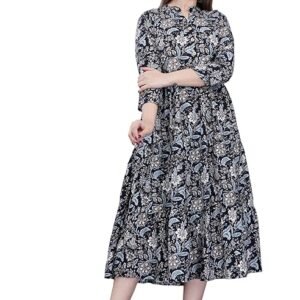 Gudwear Stylish Printed Anarkali Kurta/Kurti for Women