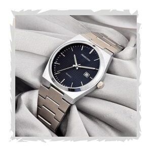 SWADESI STUFF Stainless Steel Date Display Mens Wrist Analogue Watch (Blue), Dial-Color:Multicolour, Band Color:Silver