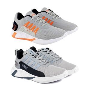 BRUTON No. Fast Trending Men's Sport Shoes, Walking Shoes, Training Shoes, Sneaker Shoes (Set of 2 Pair)