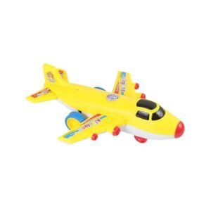 GENIE'S TOY BUS Airplane Toys for Kids with Bump and Go Action | Battery Operated Air Buddies Toy Plane with Flashing Lights and Music Aeroplane Toy for 3+ Years Kids | (Yellow Color)