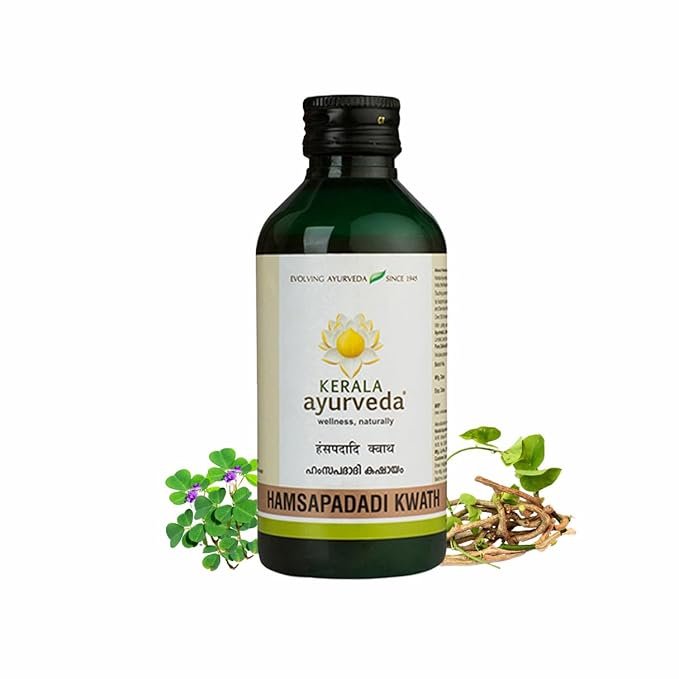Kerala Ayurveda Hamsapadadi Kwath 200ml| Herbal Thyroid Care Syrup| Combats Thyroid Dysfunction| Overall Thyroid Wellness| Better Hormonal Health| 100% Ayurvedic | With Hamsapadi, Vasa, Guduchi, Nimba, & Pippali|