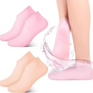 Cracked Heels Moisturizer Silicon Socks for Women, Moisturizing Gel Socks, Spa Pedicure Socks, Silicone Socks for Cracked Feet, Foot Care, Soft Heel Protector, Reusable Waterproof Socks (1 PAIR)