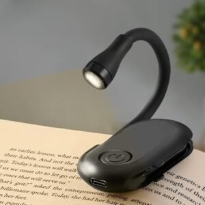Gesto Rechargeable Book Reading Light with Clip – 3 Color Changing Light for Reading in Bed | 80 Hours Runtime | Flexible Goose Neck Clip on Book Light for Book Lovers