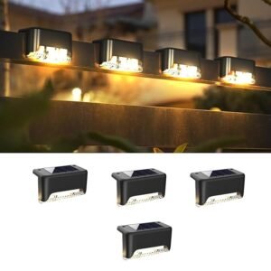VARNITYA Solar Light for Outdoor Garden Waterproof Home Wall Lights, Solar Lamp for Stair, Deck, Balcony, Terrace, Garden, Fence Decoration (8, Standard)
