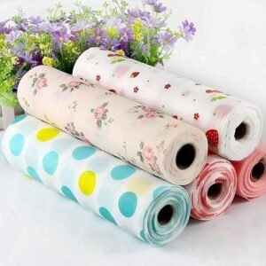 HARDHUU Printing Polka DOT Antibacterial Cabinet Plastic Foam Household Wardrobe Moisture Drawer Pad Waterproof Non-Slip Paper Kitchen Cupboard Liners Roll Mat (30 * 300Cm),Multicolour