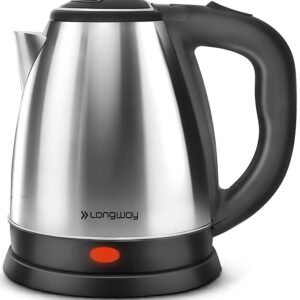 Longway Kestro 1.5 Ltr Electric Kettle with Stainless Steel Body for Boiling, Making Tea, Coffee, Soup, Etc (1500 W, Silver) Visit the LONGWAY Store
