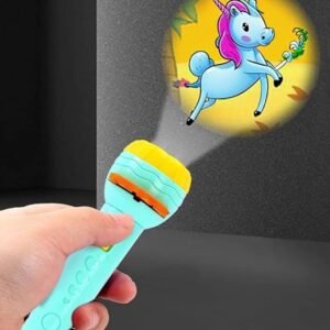 Handheld Storybook Torch Toy for Kids Toddlers Above 2 3 4 Years Projector Flashlight with Cute Animal Alphabet & Numbers Slides, Great for Gifts( Battries Not Included)