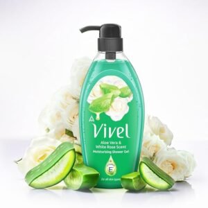 Vivel Aloe Vera & White Rose Scent Shower Gel, 895 ml, Moisturizing Body Wash, with Plant based Cleansers, Body wash Shower Gel for Women & Men, For All Skin Types