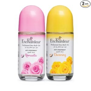 Enchanteur Combo Roll-On Pack – Charming & Romantic 2×50 ML | Anti-Perspirant Deodorant | 48-Hour Odour Protection, Quick-Dry & Non-Sticky | Floral French Fragrance | 50 ML