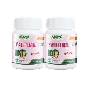 Adamya Herbal Care AHC Anti Filarial Capsule Herbal Extracts That Are Useful In the Treatment Of Lymphatic Filariasis a Parasitic Disease Caused By Filarial Worms - 30 Capsules (Pack Of2)