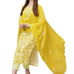 ANNI DESIGNER Cotton Blend Women Kurta With Pant & Dupatta