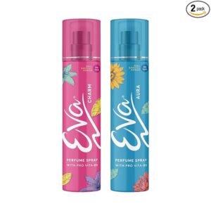 Eva Aura & Charm No Gas Perfume Spray | Long Lasting Perfume Body spray | Floral Grace With Shades Of Mandrine Orange, Cashmirwood & Fresh Citrus Fragrance | Deodorants Women | 120 Ml | Pack Of 2