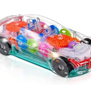 Toyshine Concept Musical and 3D Lights Kids Transparent Car, Toy for 2-5 Year Kids Baby Toy (Battery Included)