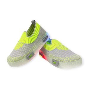 Coolz Kids Unisex Casual Knitted Shoes with Multicolored LED Lights Blink-7 for 1-4 Years Boys and Girls