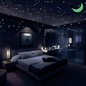 DreamKraft Glow Wall Self-Adhesive Sticker Starry Night Design (Vinyl,Neon, 30cms x 24cms,422 Stickers)
