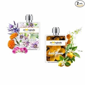 Moonglade Perfume 50ml | Long Lasting Perfume for Men & Women | Premium Luxury Fragrance Scent Liquid Perfume | Suitable for Every Occasion (Pack Of 2) (Combo of Fresh Flovers + Lemon Flowers)