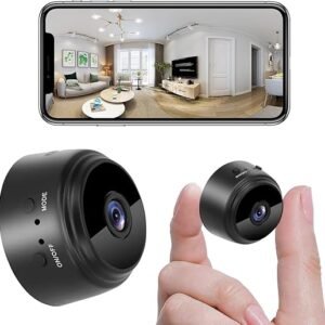 GARYVIZ WiFi Spy Camera 360° Security Camera for Home Outdoor High HD Spy Magnet Mini Spy WiFi Magnetic Live Stream Night Vision IP Wireless 1080P Audio Video Hidden CCTV Magnet NHGD (1)