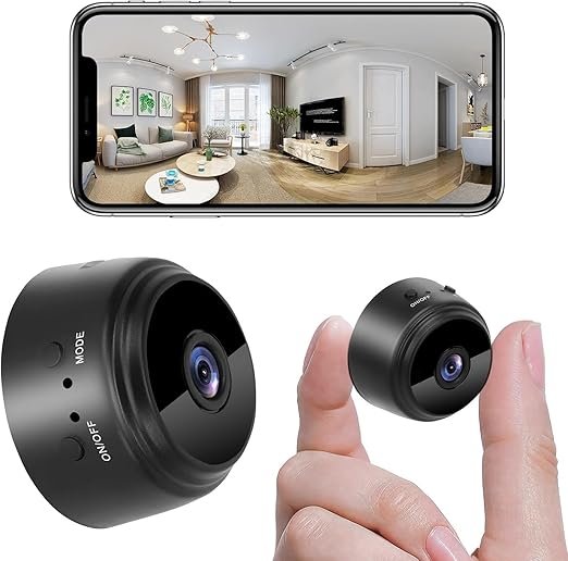 GARYVIZ WiFi Spy Camera 360° Security Camera for Home Outdoor High HD Spy Magnet Mini Spy WiFi Magnetic Live Stream Night Vision IP Wireless 1080P Audio Video Hidden CCTV Magnet NHGD (1)