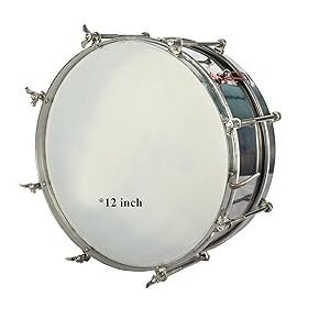 Kannan Musical Instruments 1 Piece Side Drum (S.S), 12" inch, Silver