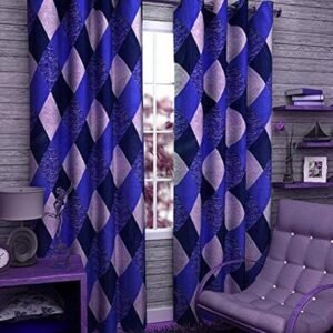 Srk Trendz Polyresin Eyelet Curtain, 5 Feet, Aqua Blue, 1 Piece., Grommets(Eyelet)