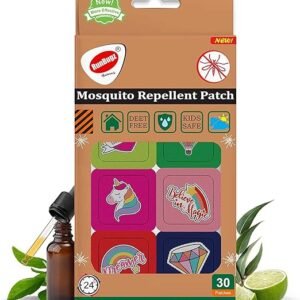 RunBugz 100% All Natural Mosquito Repellent Unicorn Patches for Babies with 12hr. Protection | With Citronella, Lemongrass & Eucalyptus Oil Protects from Dengue, Malaria, Chikunguniya (30 Patches)