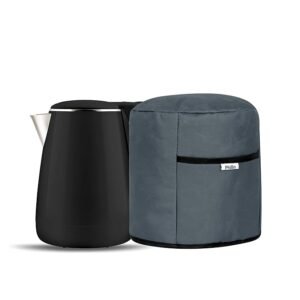 PHILLIN Polyester Dust Cover for Glass Electric Kettle With Open Pocket Waterproof, Dustproof and Washable Easy to Clean, Universal Fit, Durable (Grey)
