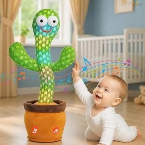 Toy Imagine Rechargeable Talking Cactus Toy for Kids - Musical Dancing, Speaking Cactus Toy for Babies – Educational Talking Toy for Baby Boys & Girls (0-3 Years) – Speaking, Repeating for Toddlers