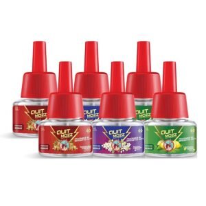 QUITMOZZ Liquid Vaporizer - Mosquito Repellent Refill - Lemon, Sandalwood and Jasmine Fragrance - 45ml Saver Pack of 6 - Lasts Up to 60 Nights - Fits All Machines, Insect Killer, Safe for Kids, Pets