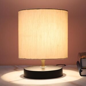 tu casa Black Table Lamp Off White