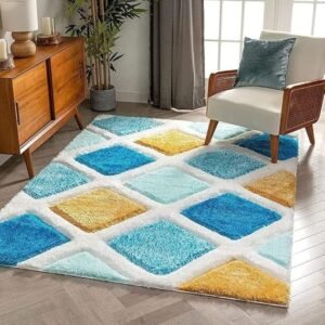 ARMAAN RUGS Handwoven Fluffy Shaggy Carpet Collection with 2 inch Thicknes, Size 2X5 Feet Runner