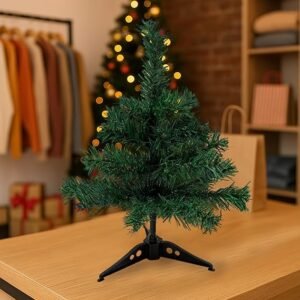 Toyshine 1 Feet Artificial Christmas Tree Xmas Tree for Indoor Outdoor Home Living Room Office Church Decor