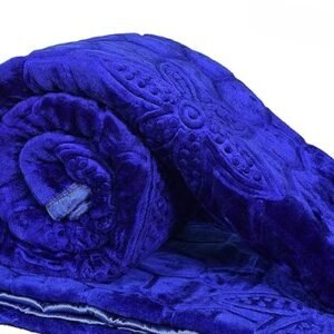 Super Soft Mink Double Bed Blanket | AC Balnket for Winter | Suitable for Heavy Winters | Everyday Use (Size - 87x85 Inches) (Blue)