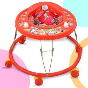 AVANI METROBUZZ Baby Activity Play Foldable Walker with Chu-Chu Toy-Bar (Red)