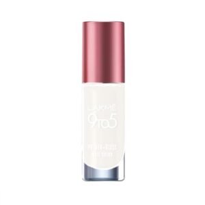 LAKMÉ 9To5 P+G Glossy Finish Nail Color Marble White 6Ml