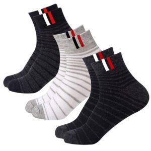 JEMOX Men's Cotton Regular Pack of 3 Socks (Multicolor- Freesize) 29 JE CLASIC BWG PK3