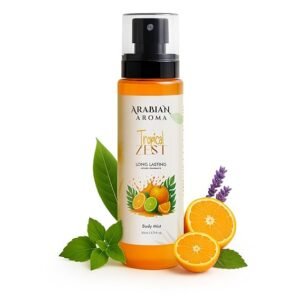 Arabian Aroma Tropical Zest Body Mist for Women | Exotic Fruity Citrus Fragrance | Energizing Long-Lasting Mist | 110ml